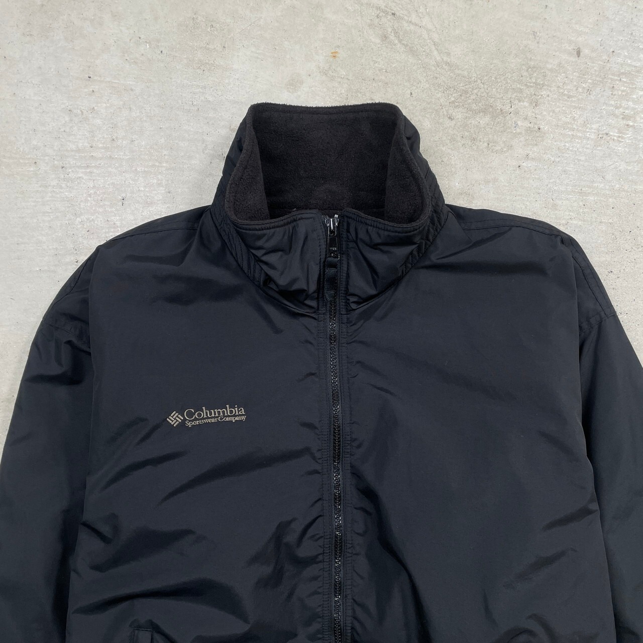 90年代 Columbia コロンビア オールブラック シェルジャケット 
