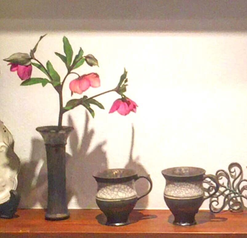 錆陶花器 古角志奈帆（陶） 貫入ブロンズ錆釉花器 | Galeria Mamica shop