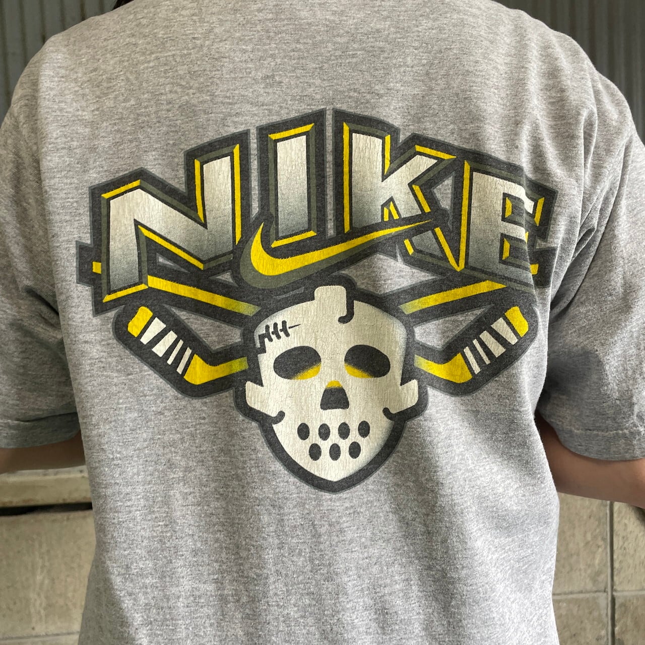 90年代 USA製 NIKE ナイキ スウォッシュロゴ アイスホッケー プリントT 