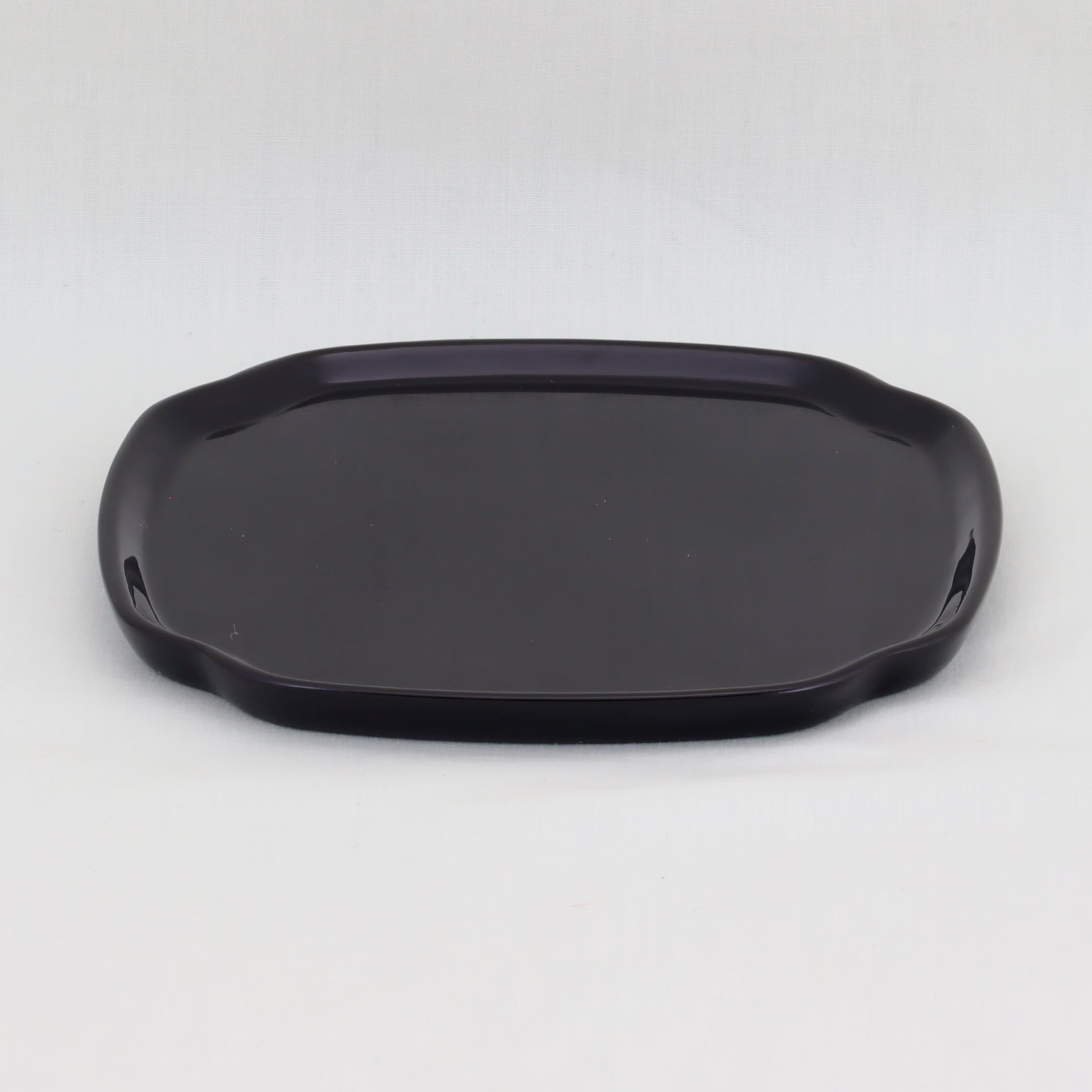 1561 輪島塗 銘々皿／入隅形／黒塗無地／五枚組 | 輪島塗 加藤漆器店