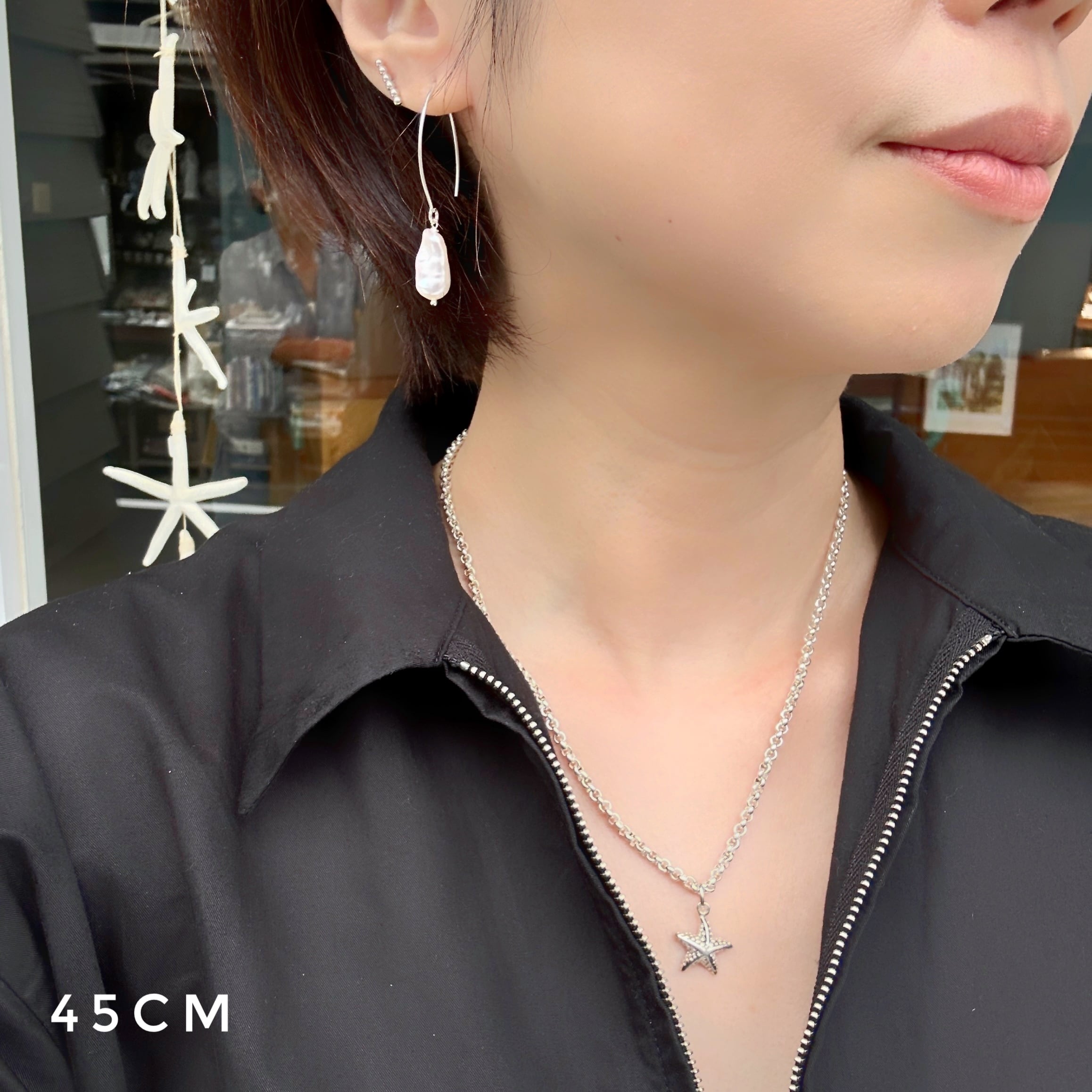 大粒バロックパールロングフックピアス | 【公式通販】鎌倉のシルバー
