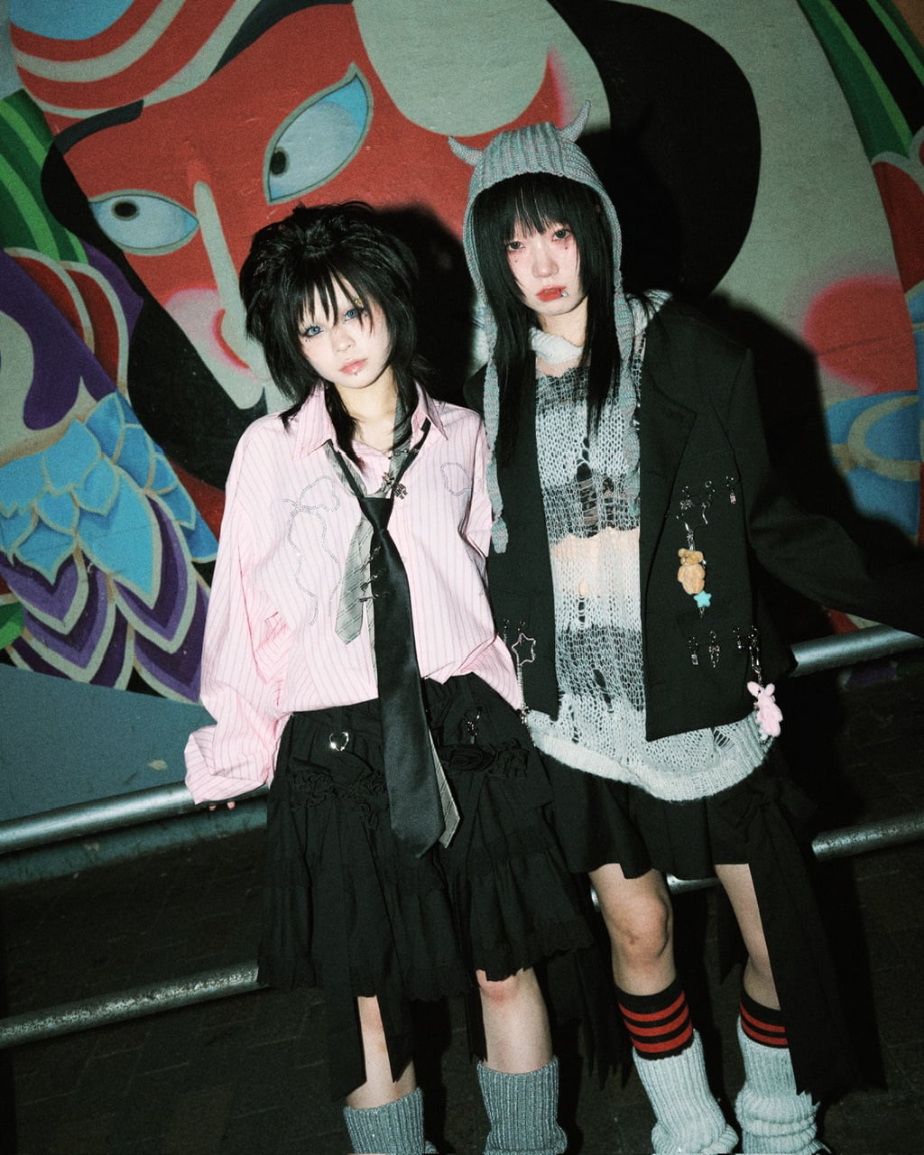 ノーカラーチャームジャケット　BLACK