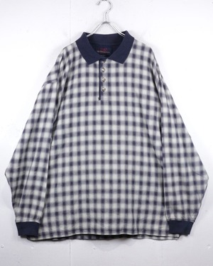 【Caka act2】Beautiful Shadow Check Vintage Loose Pullover Shirt