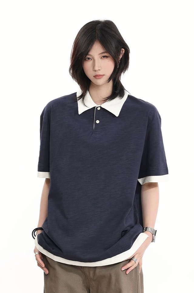 バイカラーストリートポロシャツ / Bicolor Street Polo Shirt