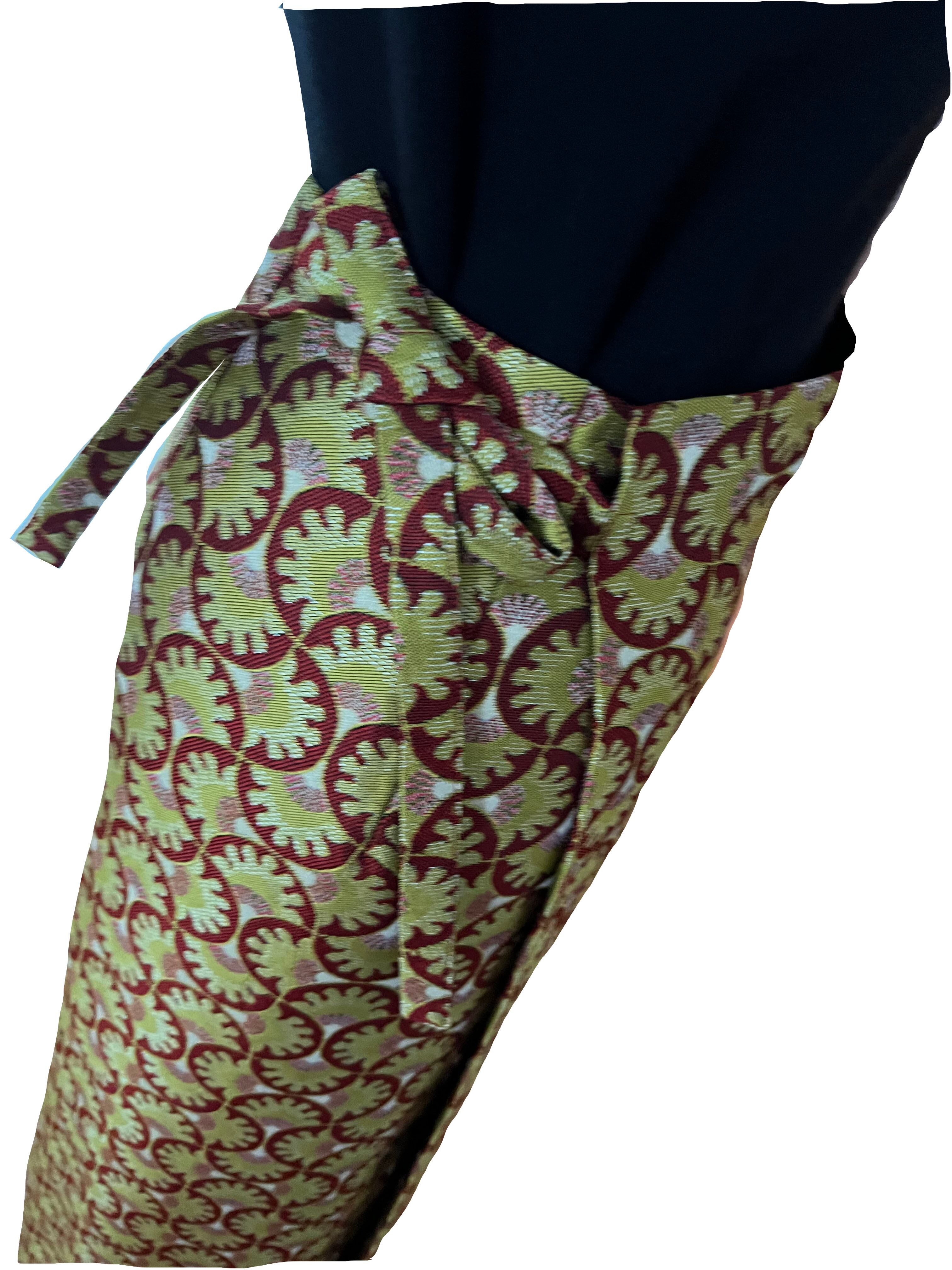 Peal-Kinkakuji Wrap-around skirt