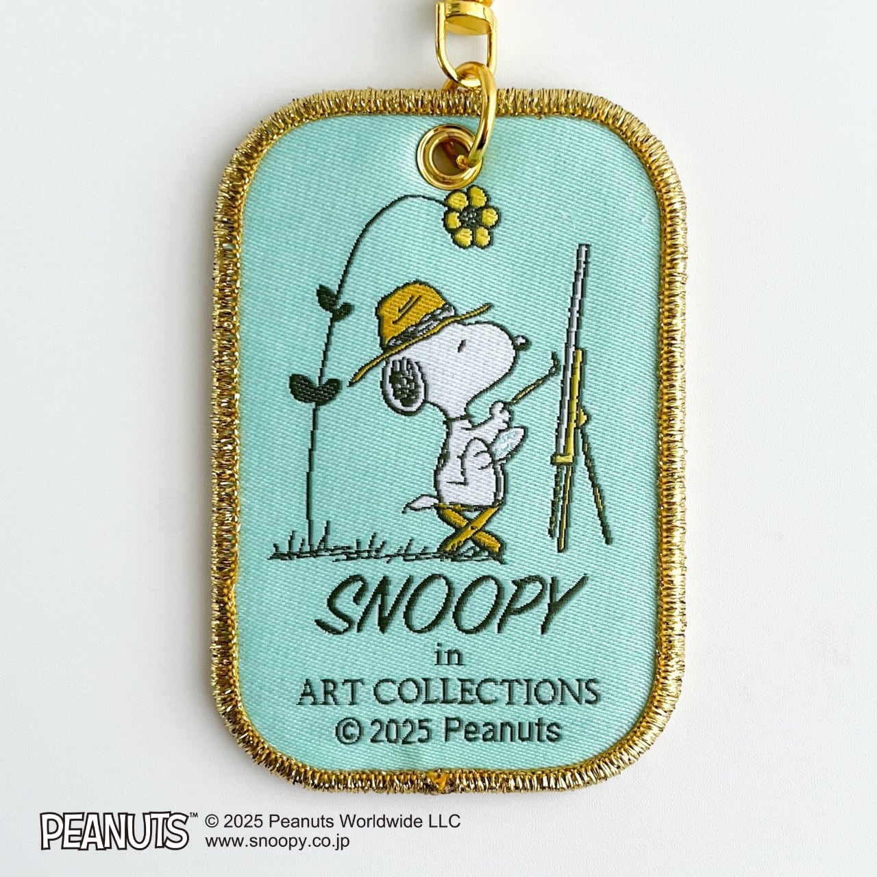 スヌーピー　その他　グッズ　未使用　レア 次回入荷未定】スヌーピー 刺繍キーホルダー ゴッホ ひまわり