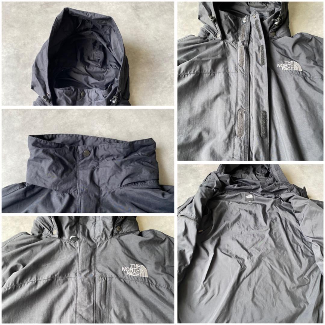 ノースフェイス ナイロンジャケット パーカー 刺繍 古着 L 黒 15562