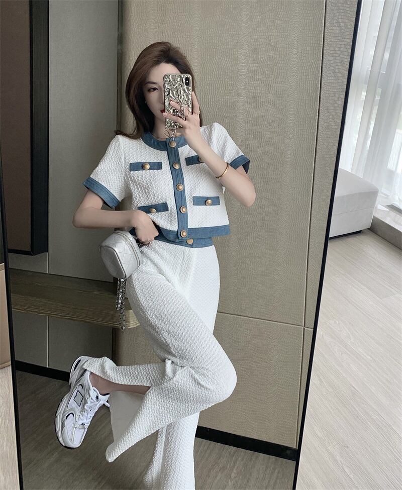 コート ハイウェストウェストショート薄手トップス サマースタイル 夏物 ブラックストロベリース18789623414