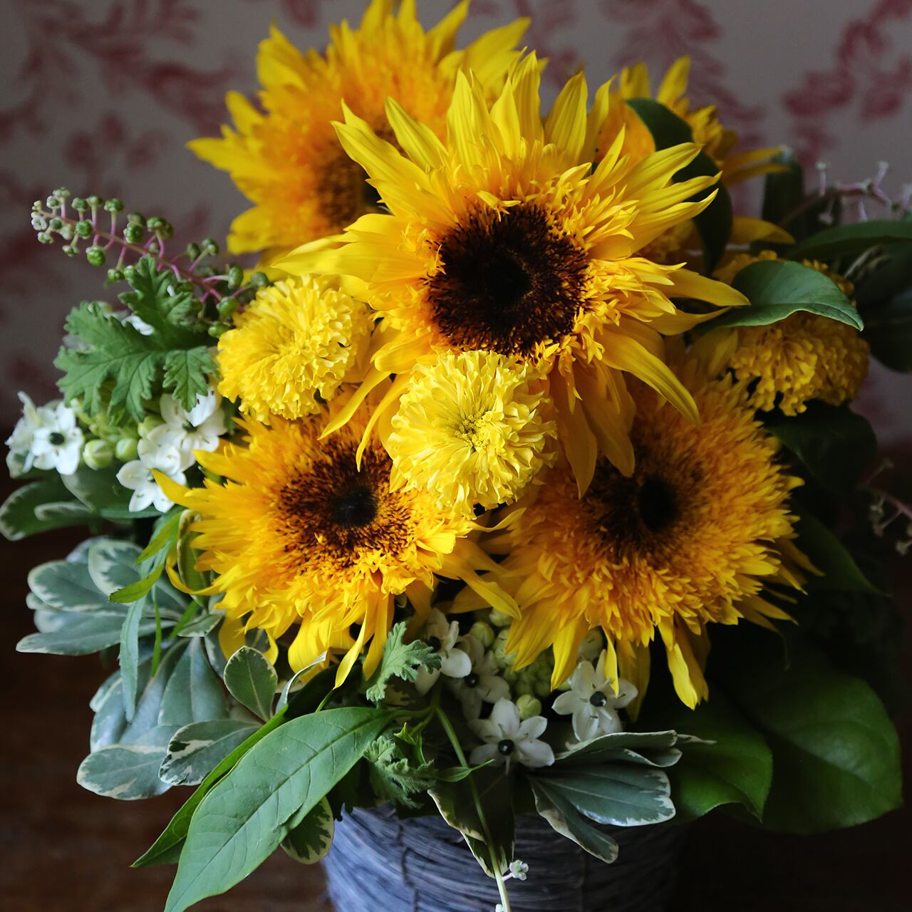 ゴッホのヒマワリを使ったアートなアレンジメント「印象派ゴッホの愛したヒマワリ」