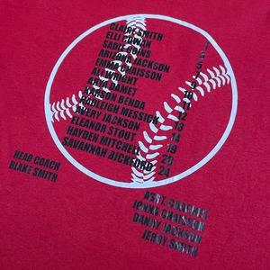 【JERZEES】プリント Tシャツ ソフトボール SOFTBALL バックプリント ロゴ 半袖 L US古着