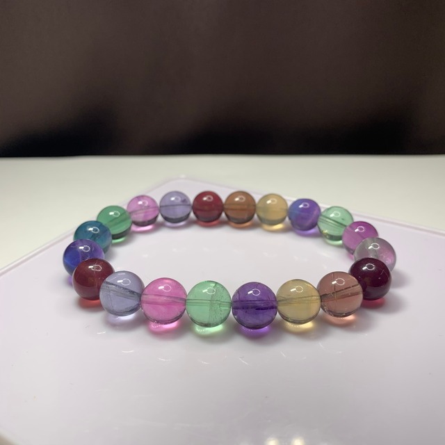 A24.限定品✩極✩レアカラー♪マルチカラーフローライトブレスレット
