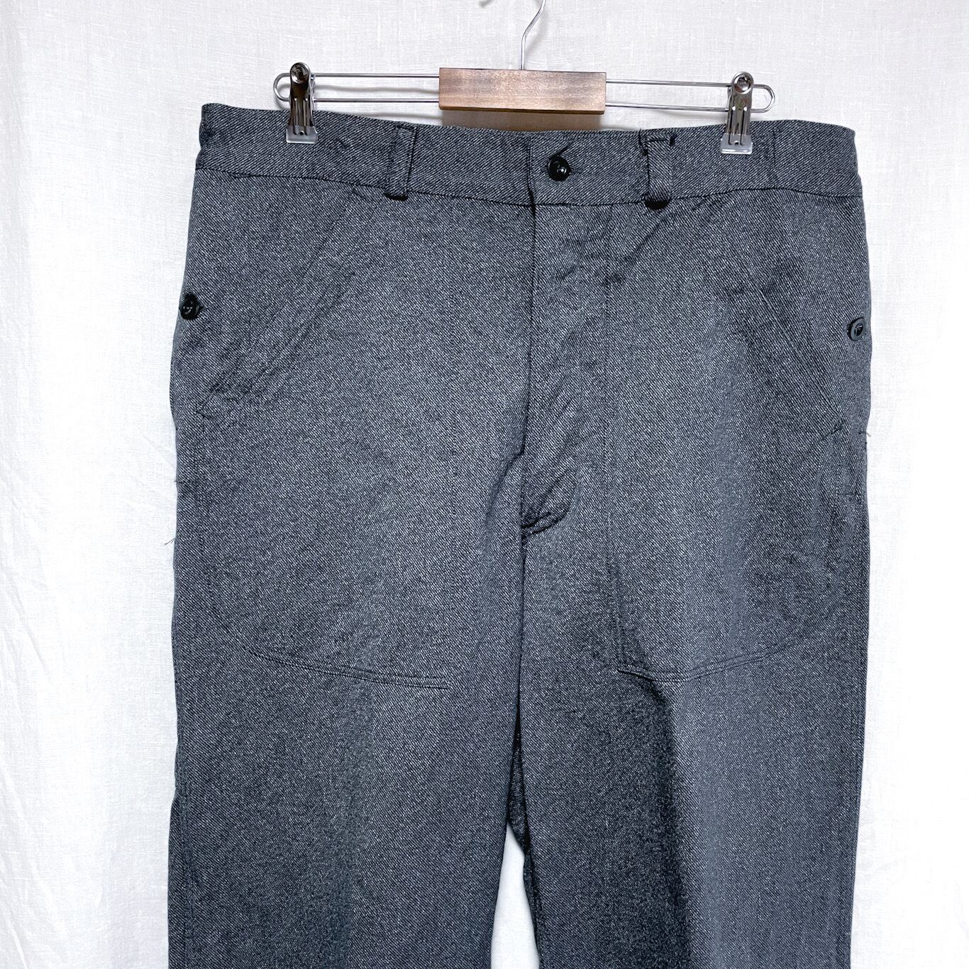 デッド スイス軍 デニム トラウザーズ オーバーパンツ W38 ワイドパンツ