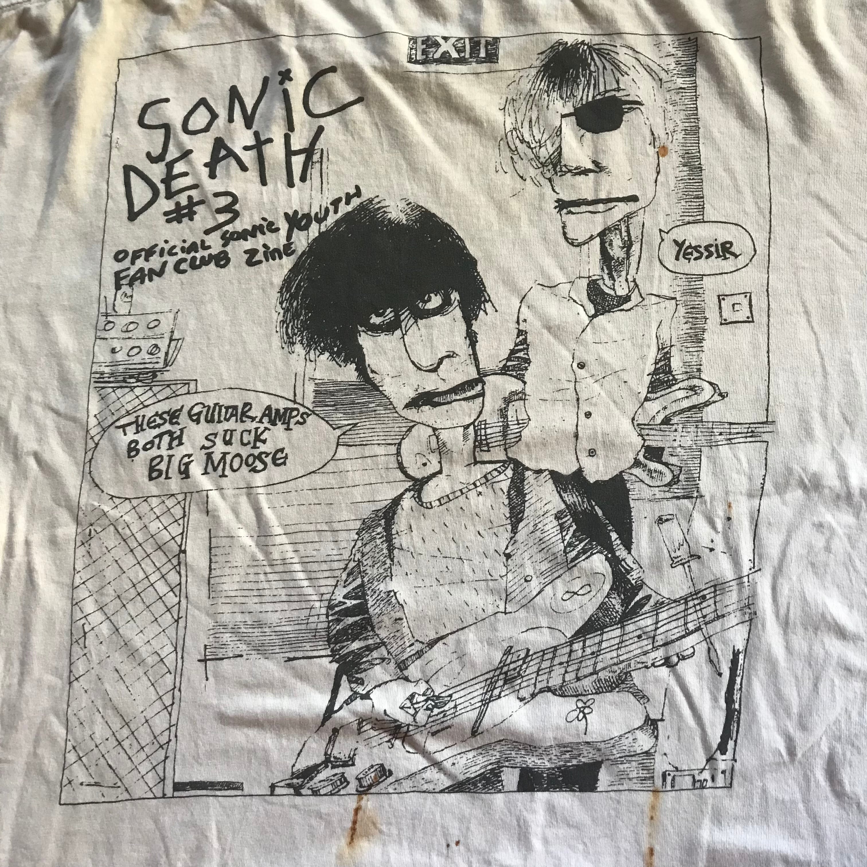 90's SONIC YOUTH SONIC DEATH T-SHIRT USED | LIGHT CAVE