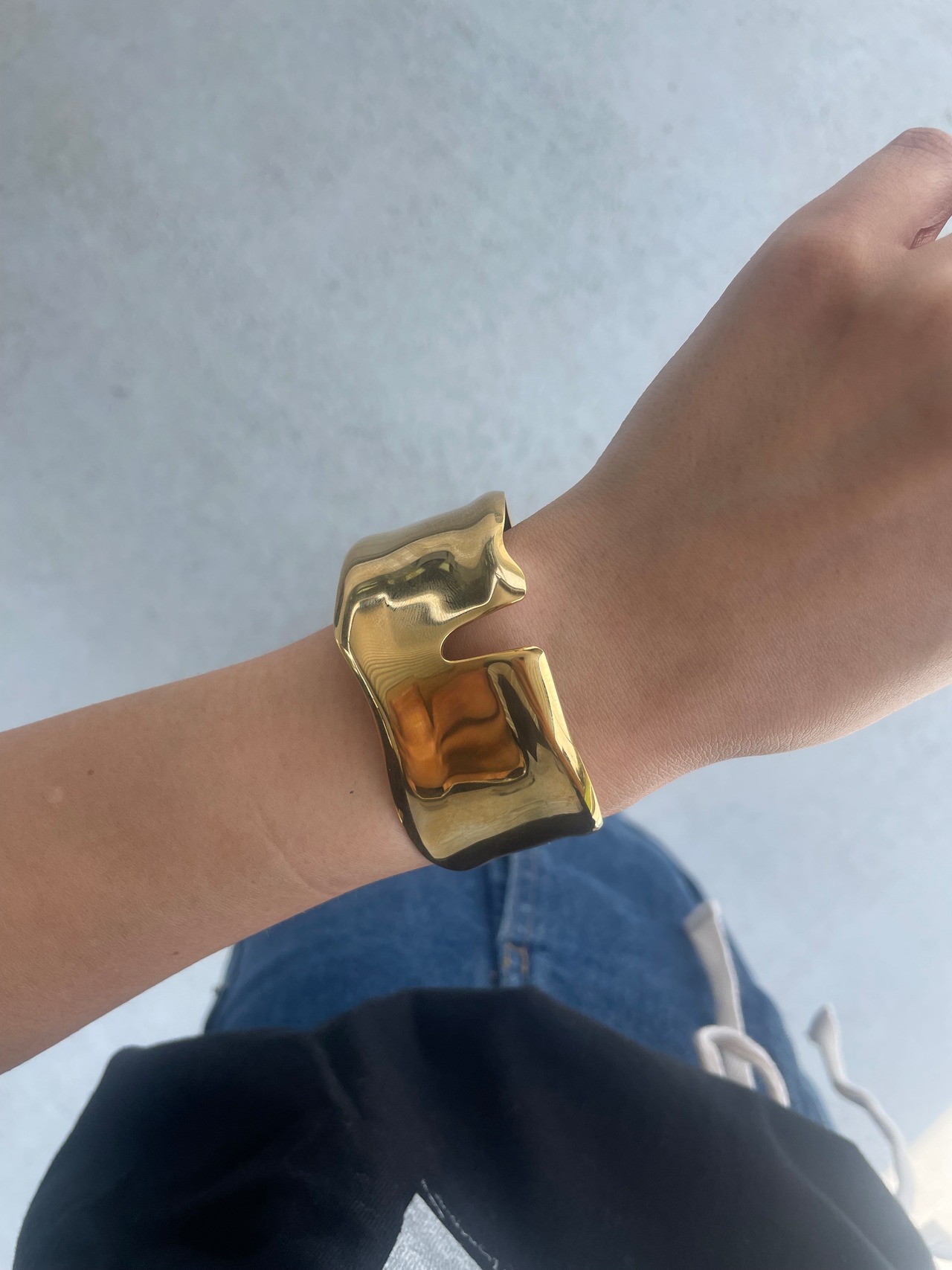 wide cuff open bangle