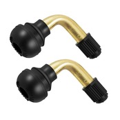 バイク用エアーバルブ ２個セット L型 ゴムチューブレスバルブ スナップインバルブ PVR-70 原付 二輪 オートバイ用 チューブレスバルブ 耐久 バルブ交換 90度に曲がったバルブ 挿入しやすい 予備のバルブコア1個サービス スクーターや小径車などに適しています