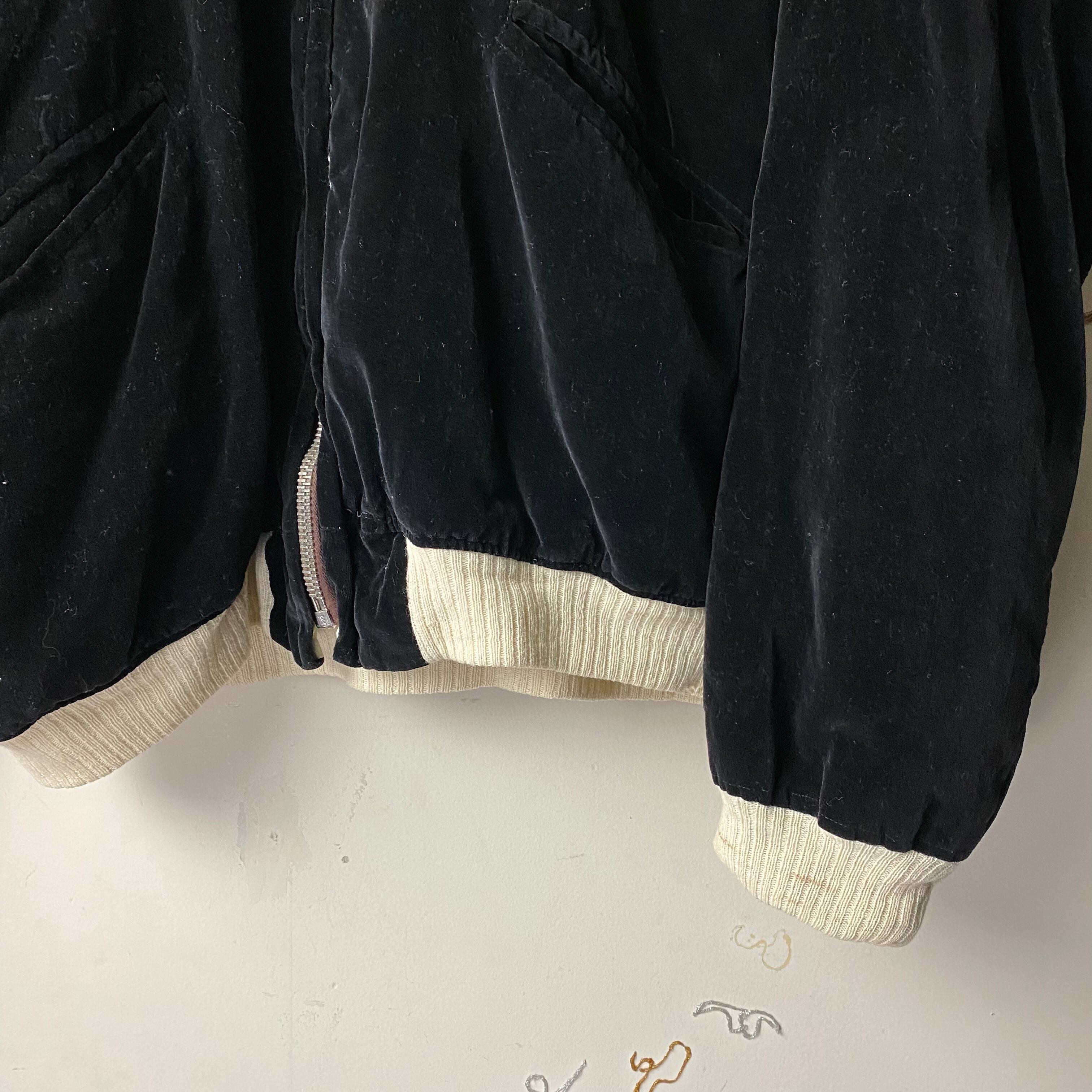 vintage 1950's velour souvenir jacket “japan” | NOIR ONLINE vintage 1950's velour souvenir jacket “japan” | NOIR ONLINE
