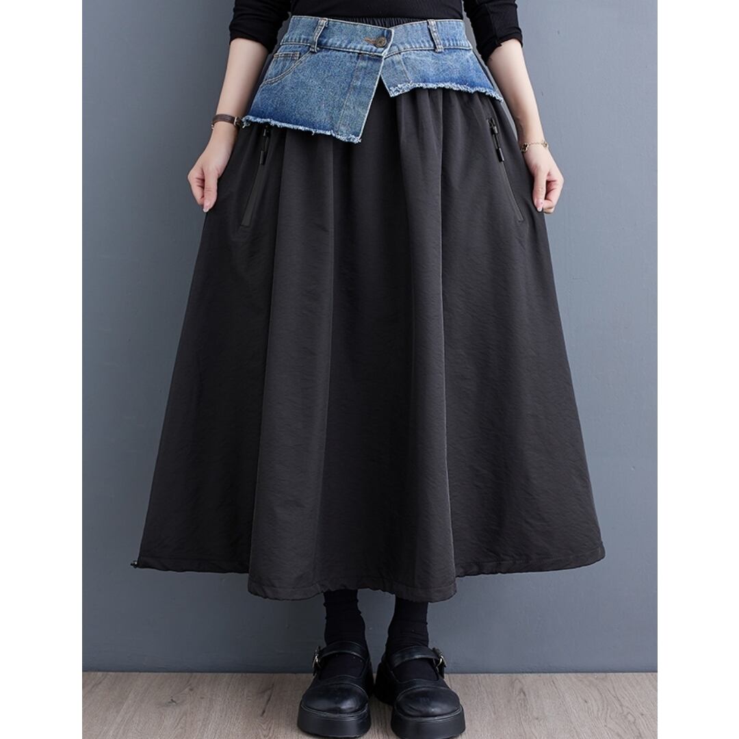 バルーンドロスト変形デニムスカート（2色）10762 | さらり＊ふわり