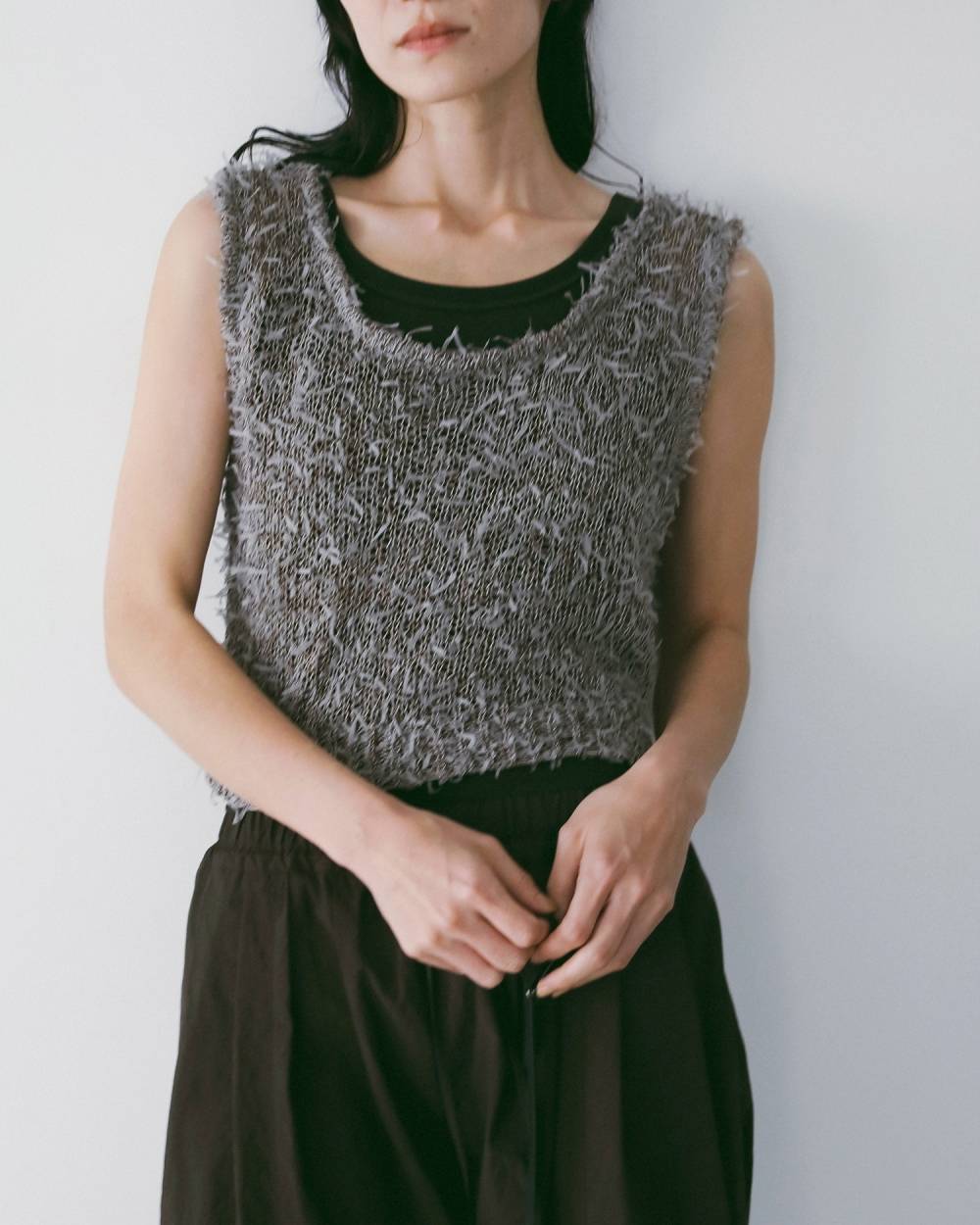 anuke アンヌーク Mixyarn Knit Vest 62610519 | ANERCA & L.I.V