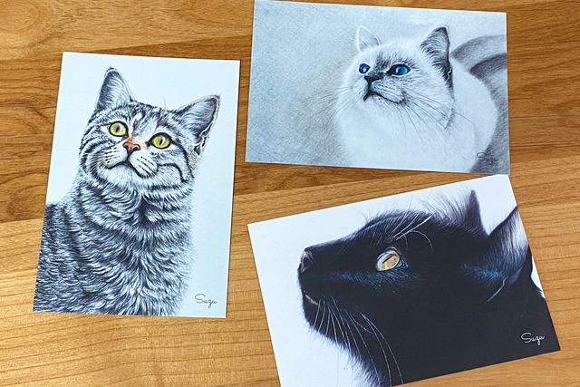 ポストカード３枚セット［ケント紙プリント/複製］