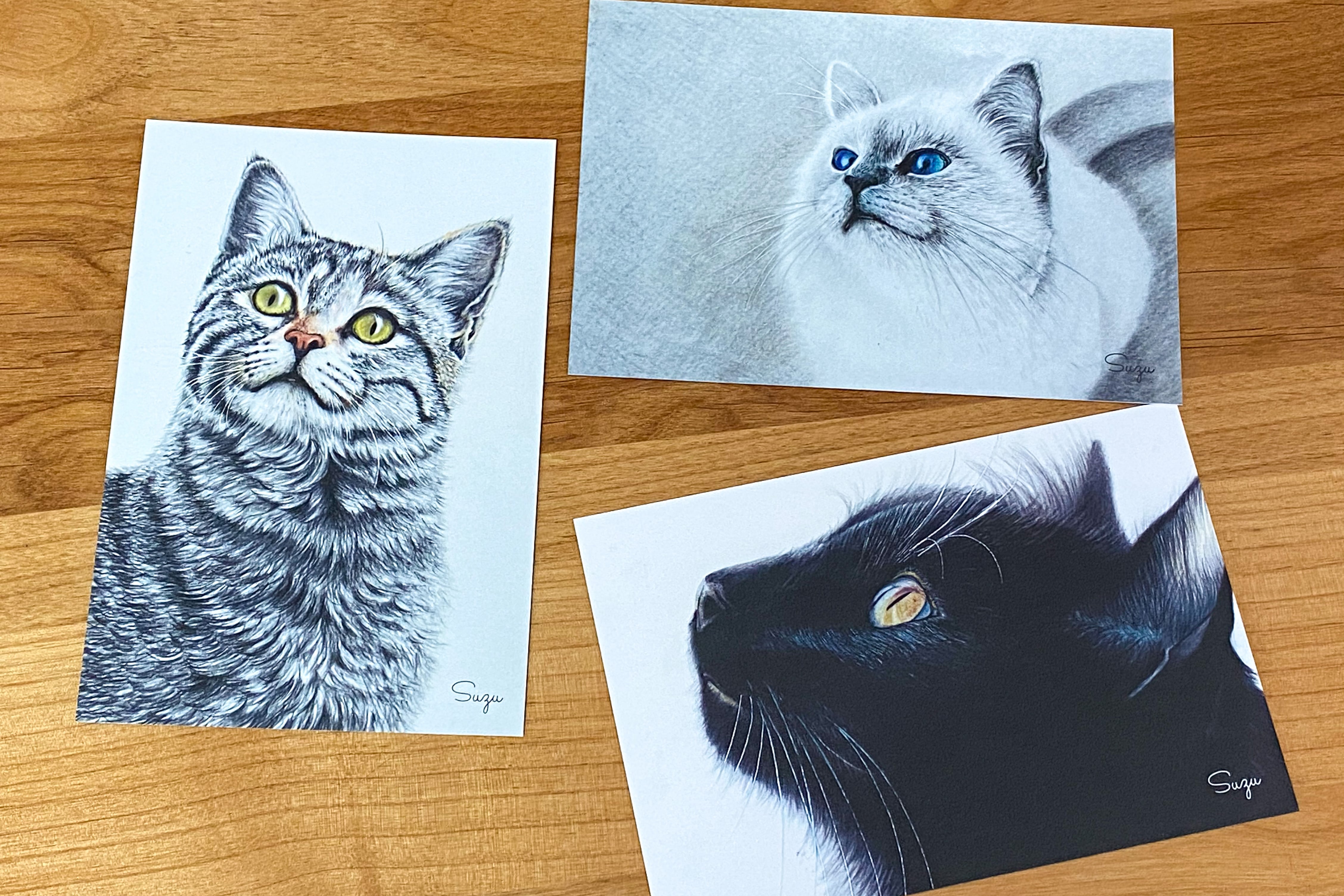 ポストカード３枚セット［ケント紙プリント/複製］