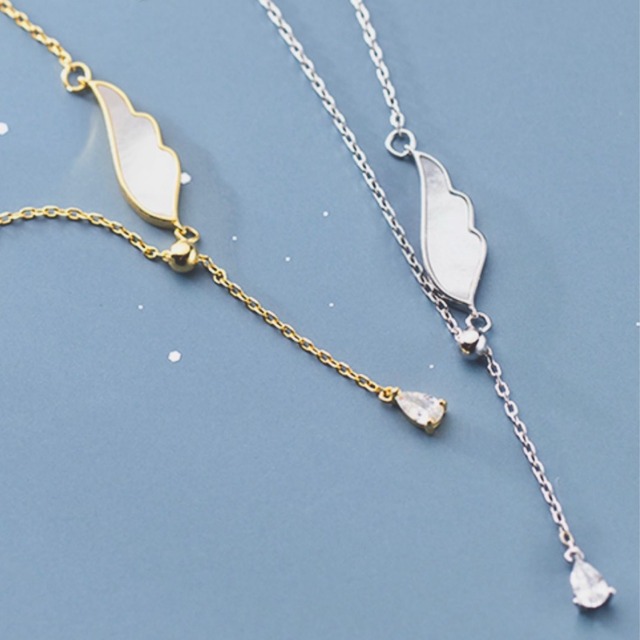 【FN13】エンゼルウィング　ジルコンネックレス