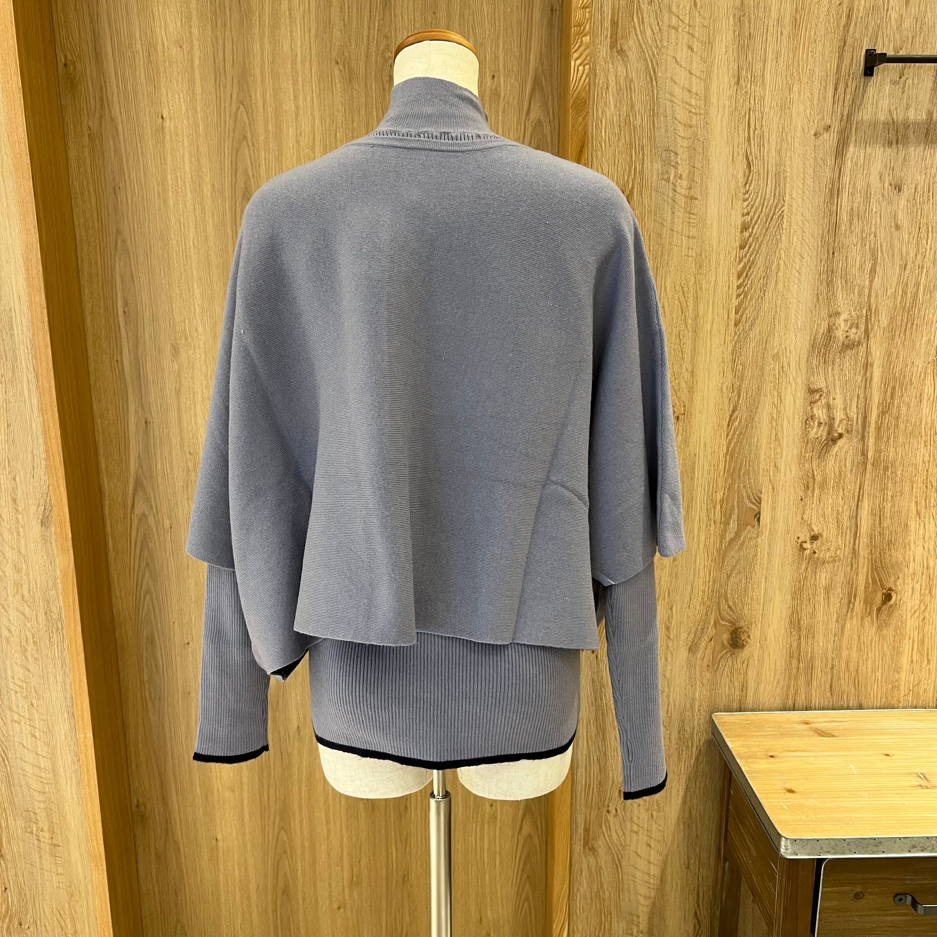 NICOLE white【2026AW】 2wayポンチョリブニット(N) | whispermusee