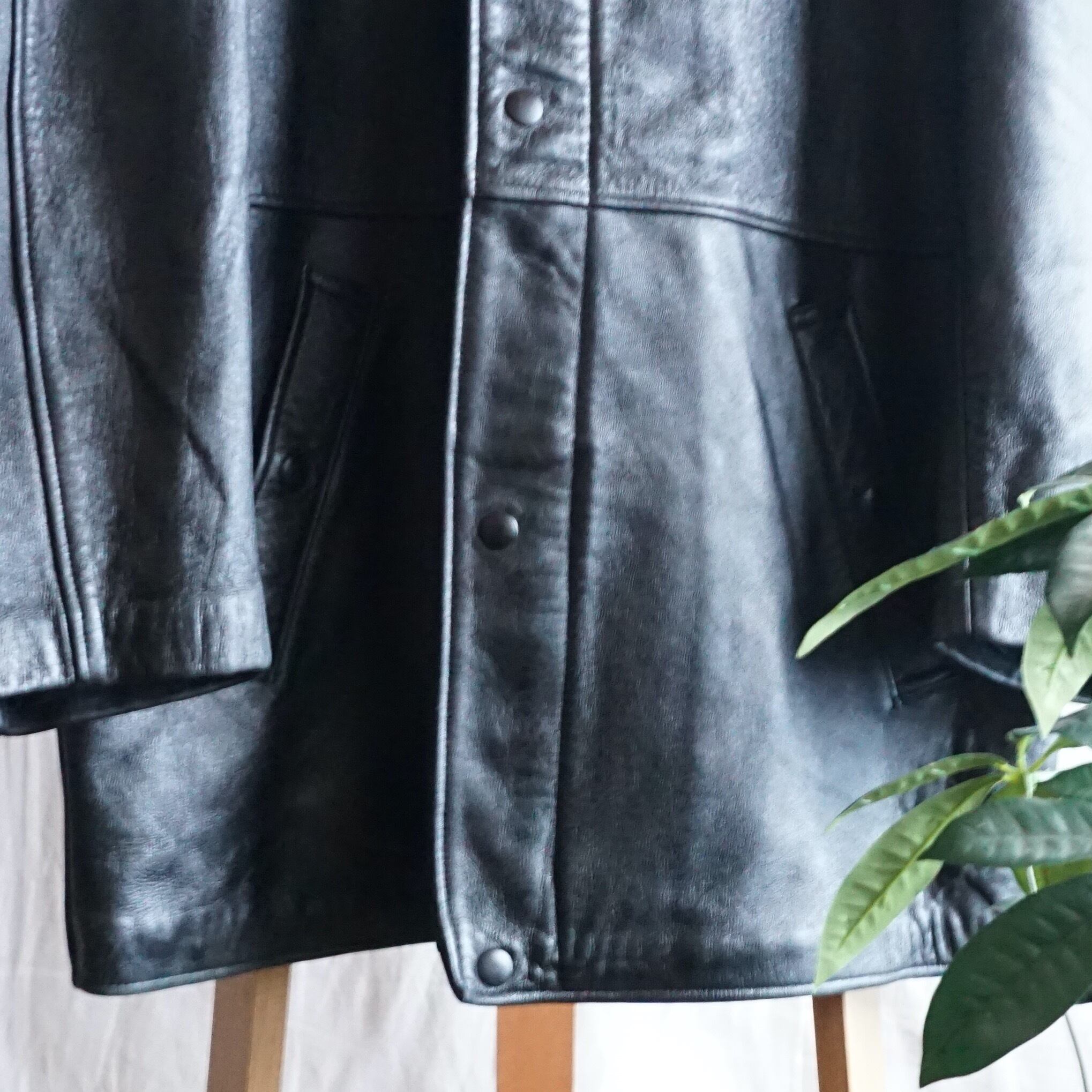 【k8428】ゆ　フランス製ユーロ古着ビンテージ90sレザージャケットA- フランス 国営企業レザージャケット 80's France [C1849] | 古着屋