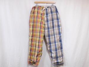 在庫有りMarvine Pontiak shirt makers”Pajama Pants 2 Asymmetry Madras””