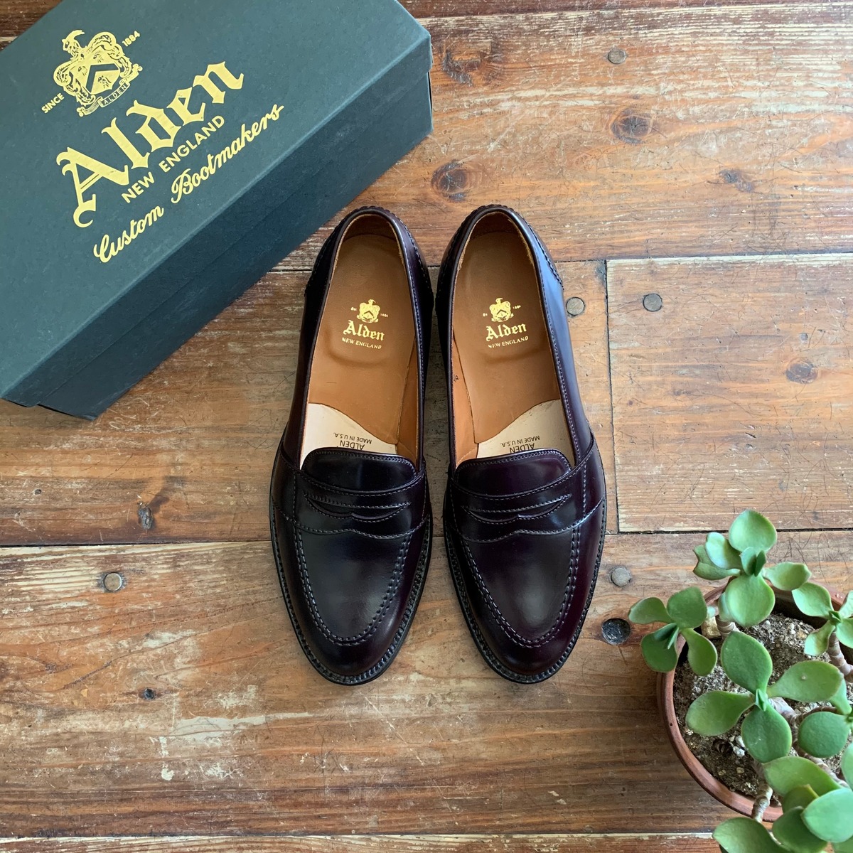 Alden 684” Full Strsp Penny Loafer 9D/ #8 Burgundy Shell Cordovan 