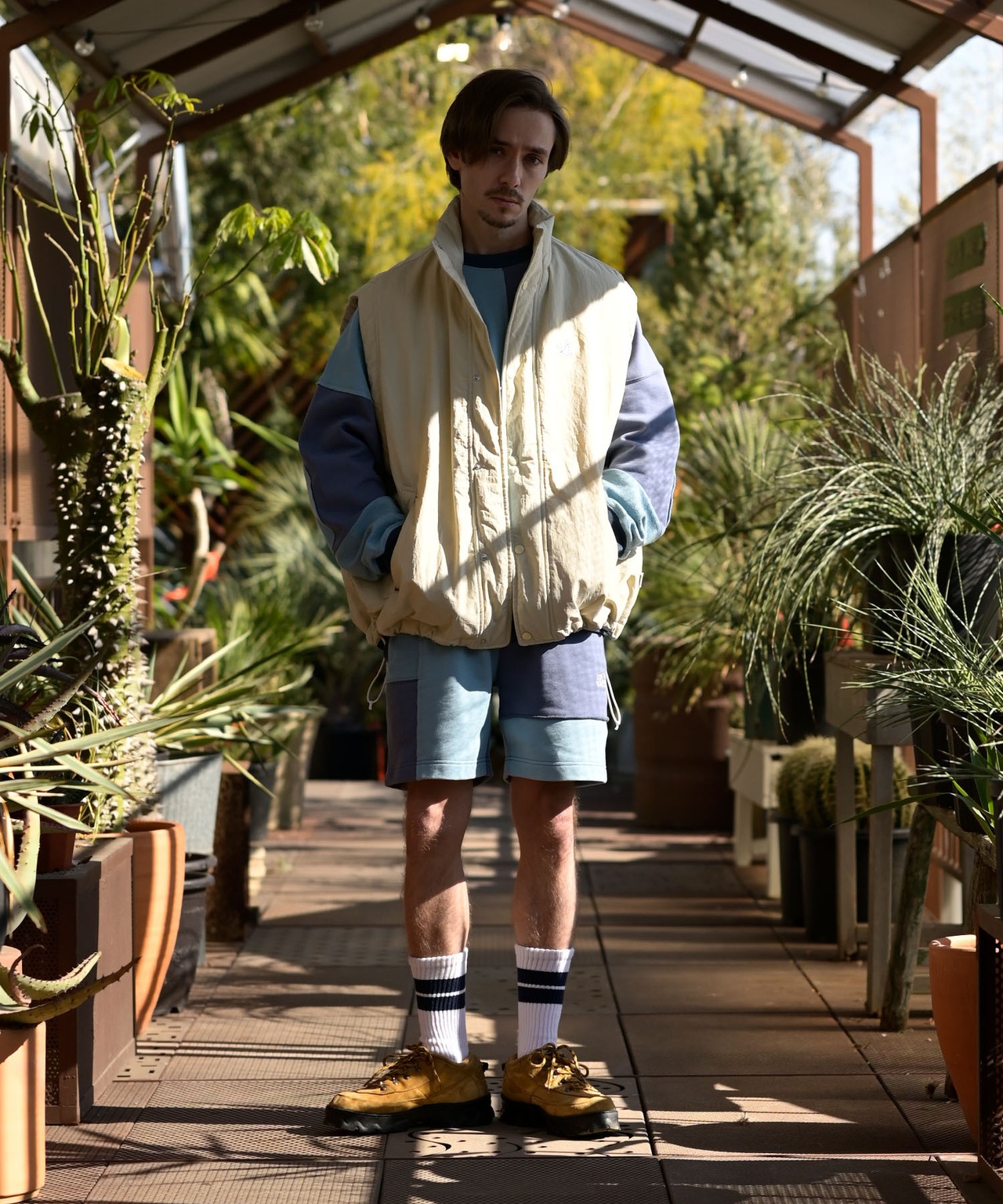 【#Re:room】COLOR PATCHWORK SWEAT BIG TRAINER［REC730］