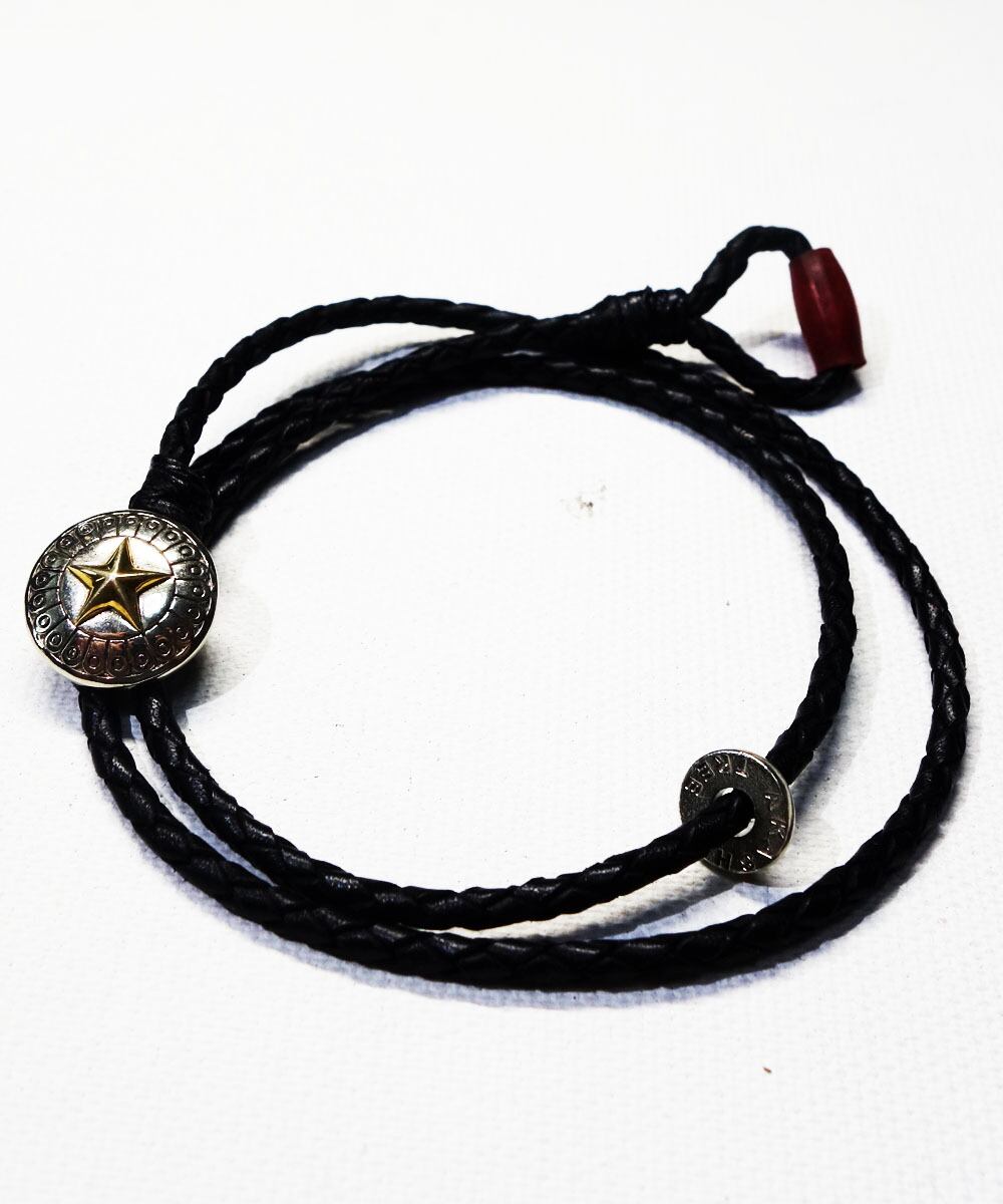LEATHER CONCHO BRACELET(レザーコンチョブレスレット) COLOR-BLAC 