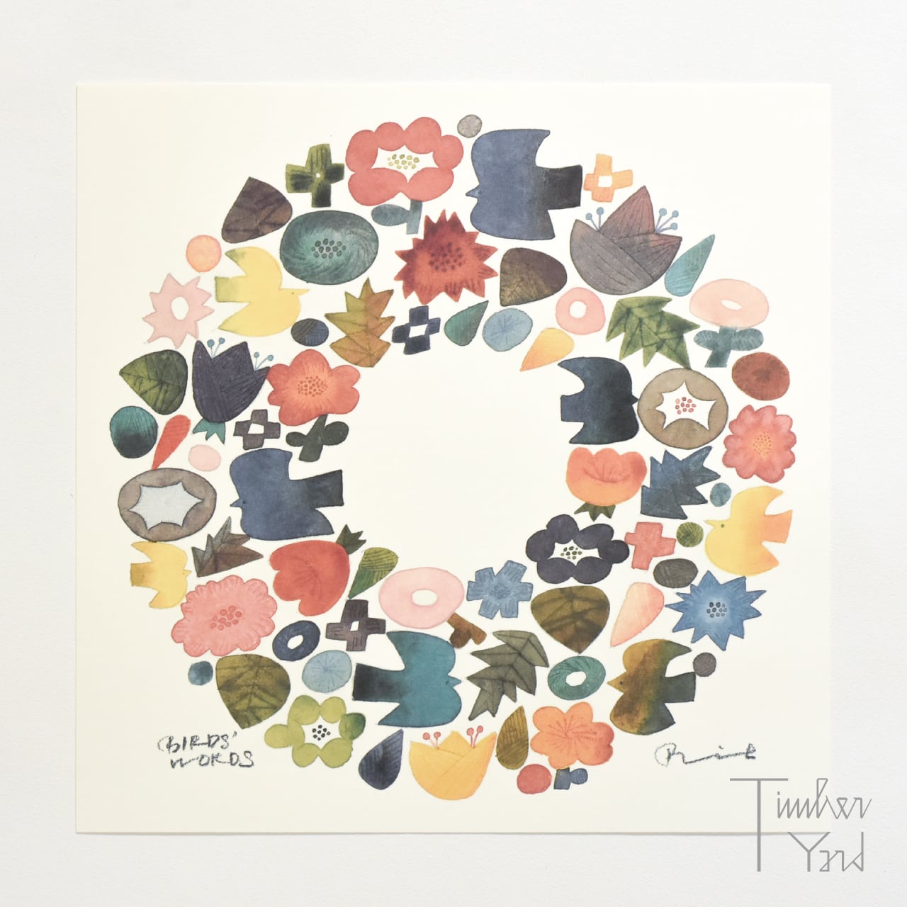 POSTER 30 / WREATH / リース / 正方形 / BIRDS' WORDS（バーズワーズ