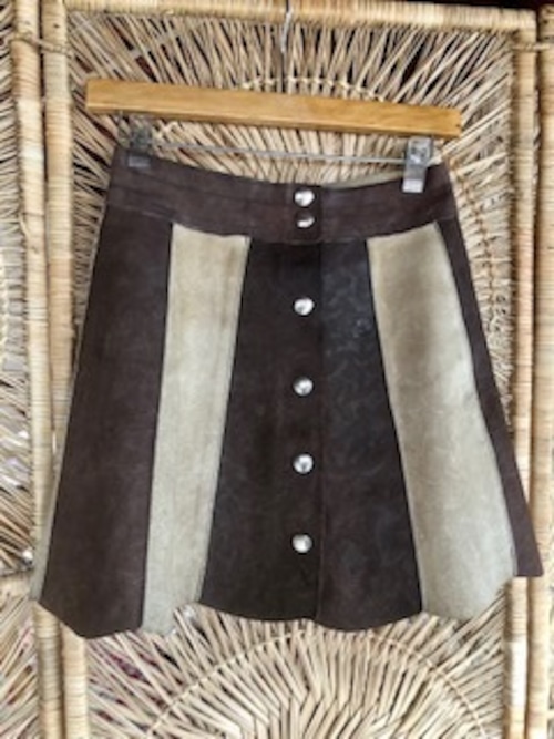 Vintage　バイカラースエードスカート