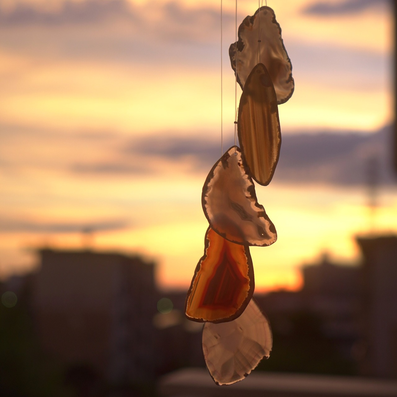 Dusk Sky - アゲートヒーリングチャイム / Agate Sun Catcher Wind Chime 062