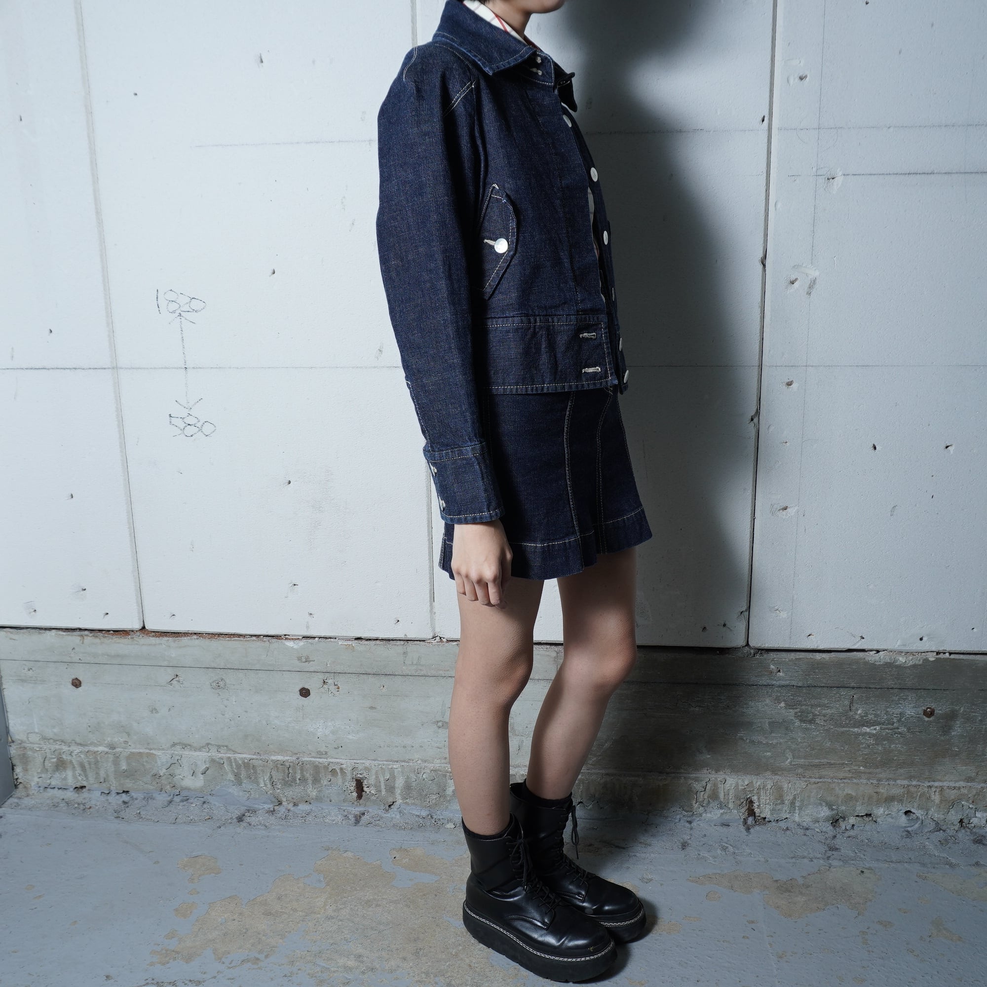 【美品】Vivienne ヴィヴィアン デニムジャケット オーブ インディゴ M Vivienne Westwood】ヴィヴィアンウエストウッド 