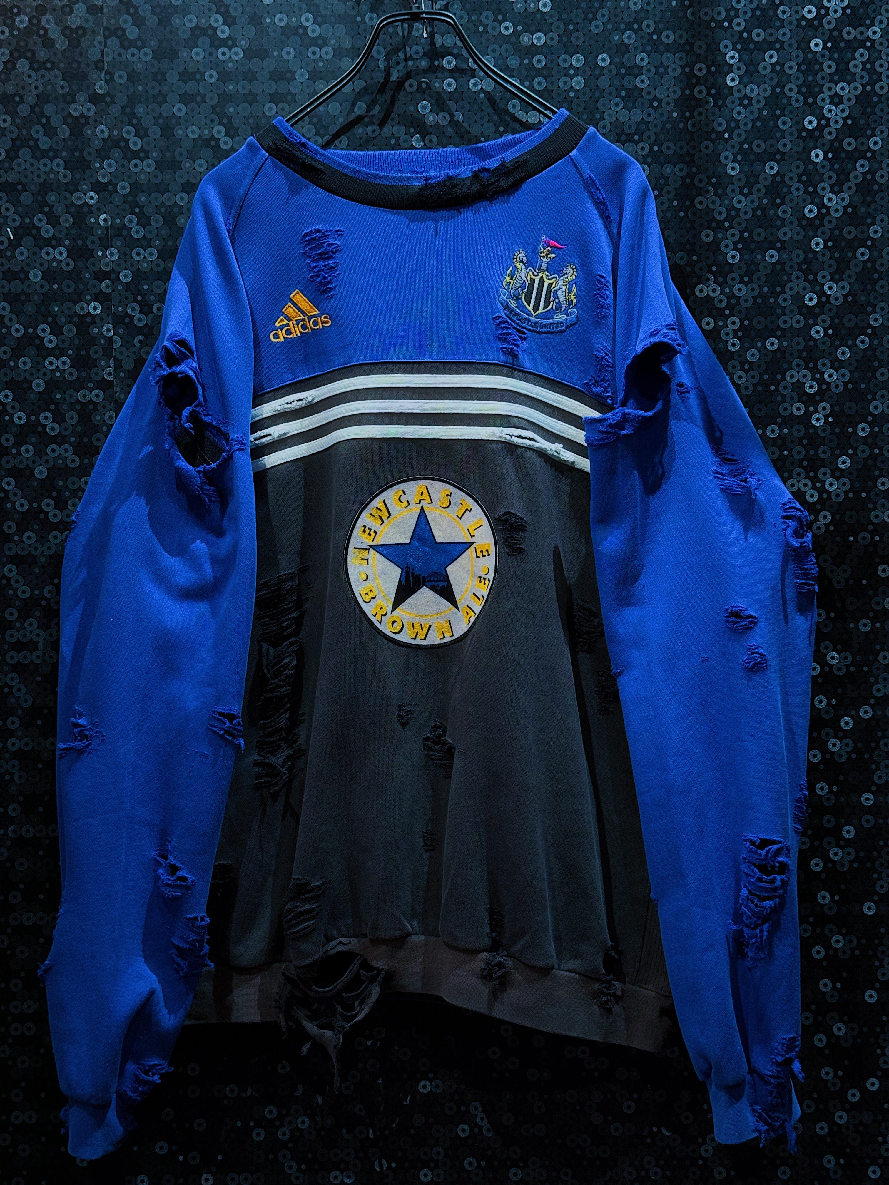 【ÆIEM】original"boro"remake adidas vintage "NEWCASTLE BROWN ALE”big logo multicolored sweat