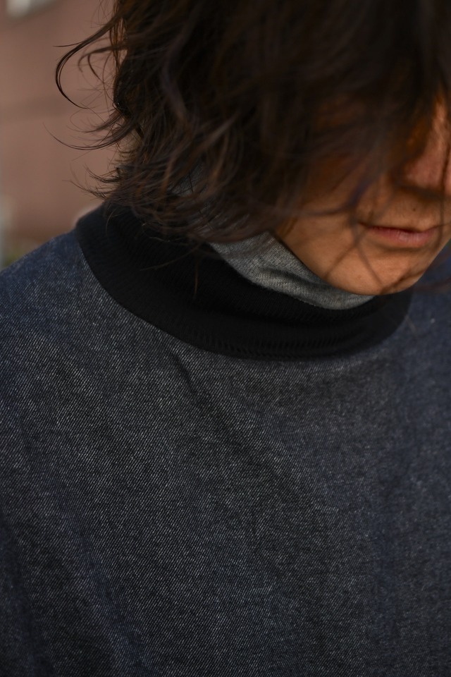 m’s braque / TURTLENECK FRENCH CUFFS SHIRT (Mix Black)