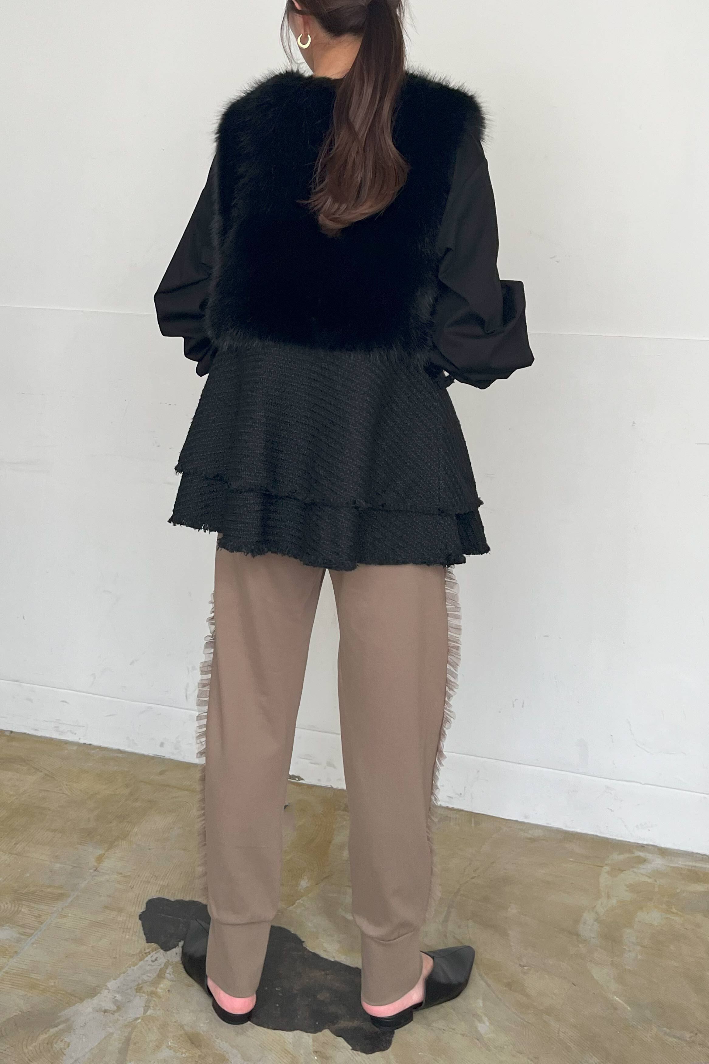 ファー×ツイードベスト 70052-3106 | GALENA