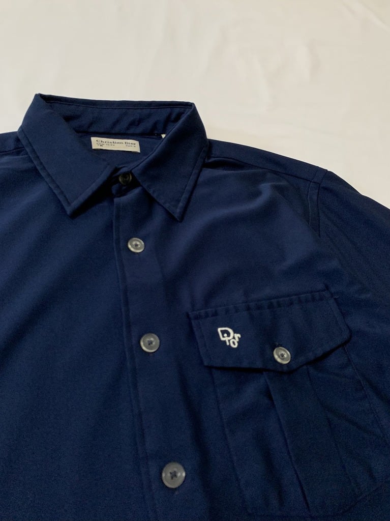 1970~80's Embroidery Design Short Sleeve Shirt "Christian Dior"