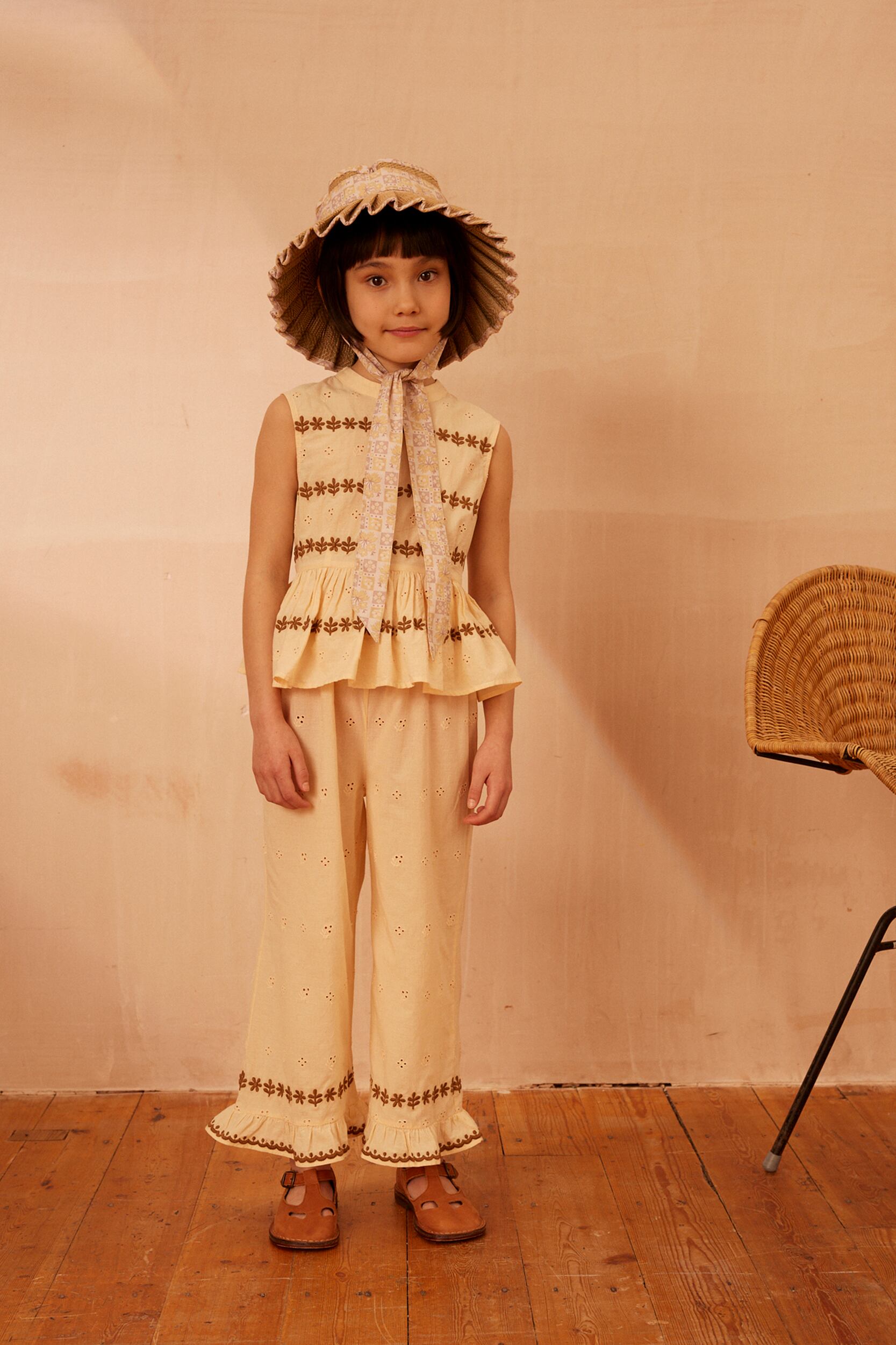 Apolina WINI TROUSER SET - MILK (BRODERIE) | RESONASON 