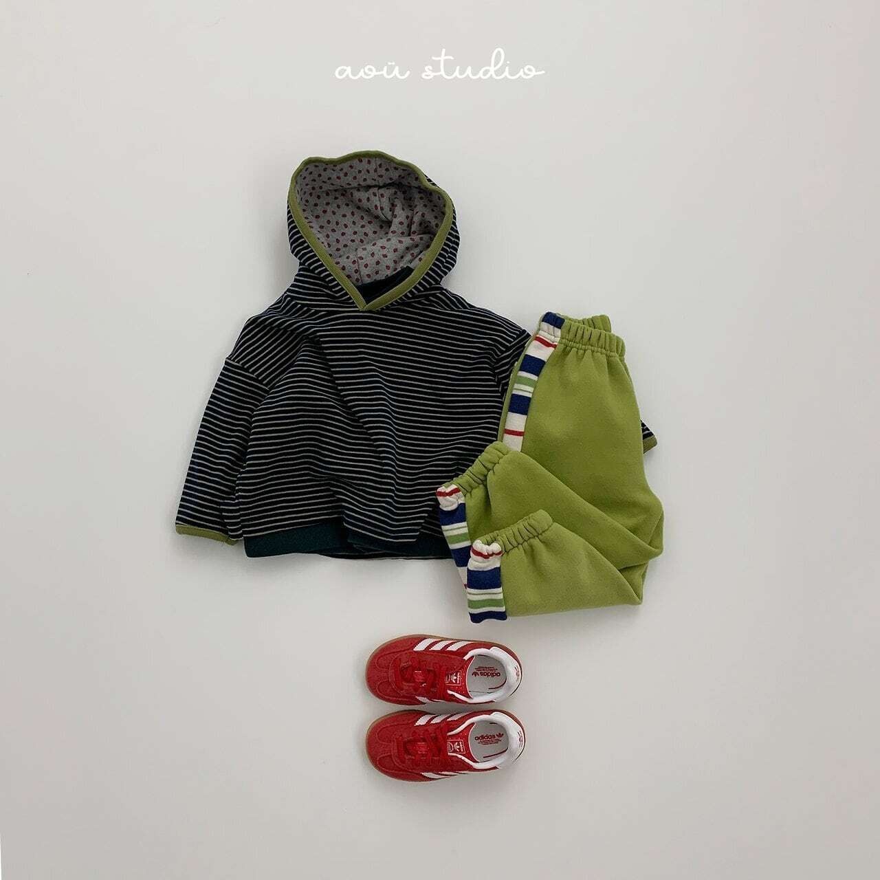 〖取寄〗韓国子供服 / 26winter / aoustudio /ホリ配色ジョガーパンツ / キッズ服 *XS~L*