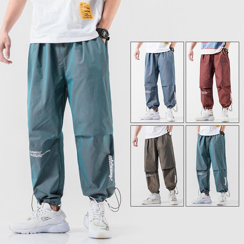【新作】【送料無料】 Yidao、ヴィンテージの夏服、新しいeseのシンプルでワイルドなレタープリントのスポーツカジュアルパンツ、男の子のゆったりとしたパンツ-Alibaba サマー 夏物 ビンテージ hip6-161112884505849