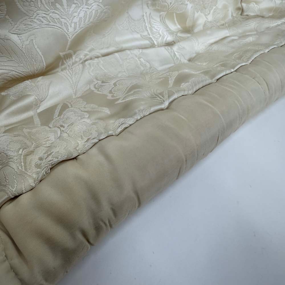 白打掛 中国三代刺繍 相良刺繍 サガラ刺繍 正絹 裄66cm 身丈187cm 白