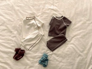 【valu bebe】LIFE IS GOODリブセットアップ ブラウン 60〜90cm 240414