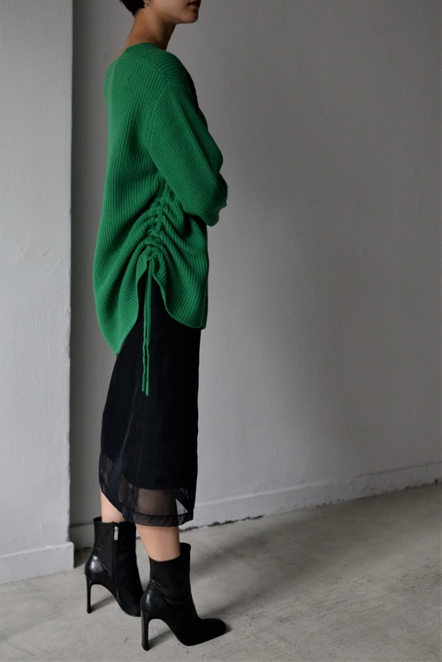 ROOM211 / V Neck Knit PO (green)