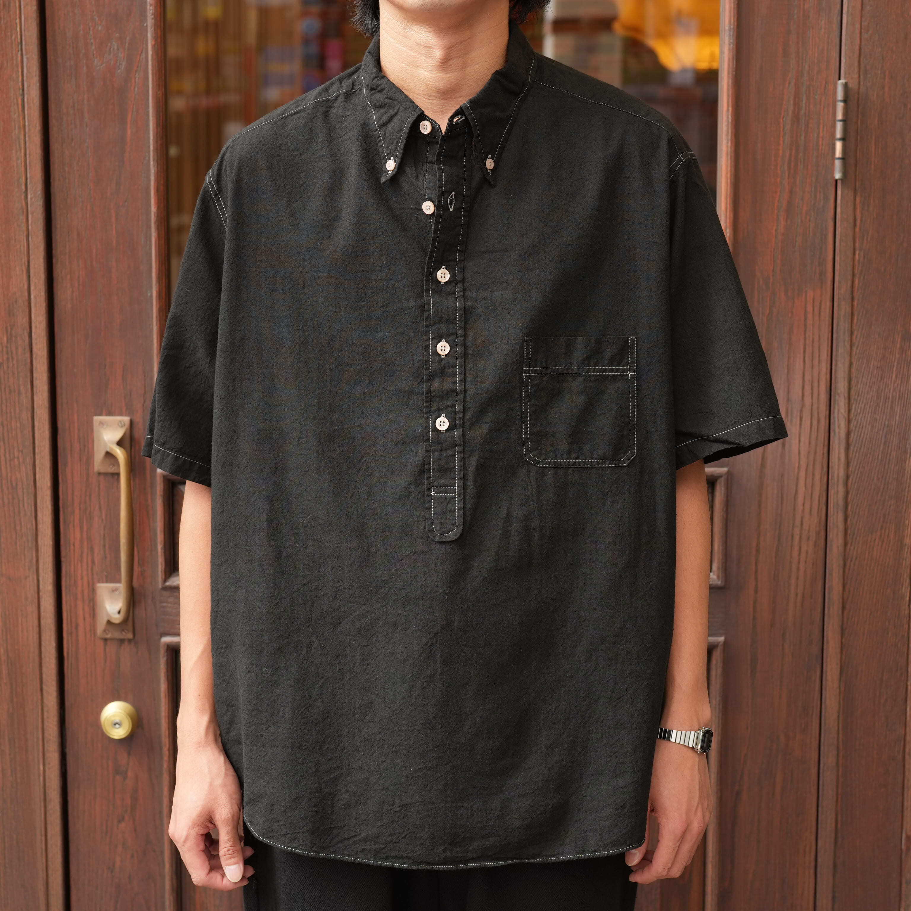 FOUNDOUR (ファウンダ) 26AW "REISSUE PULLOVER SHIRT" -BLACK①-