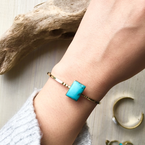 square turquoise bracelet