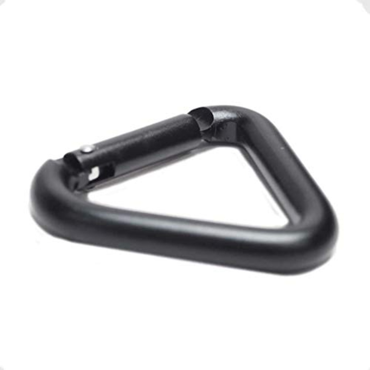 [グッホ]GOOHO トライアングルカラビナ 4個セット アルミ合金 キーホルダー/キャンプアクセサリー/アウトドアパーツ (ブラック)