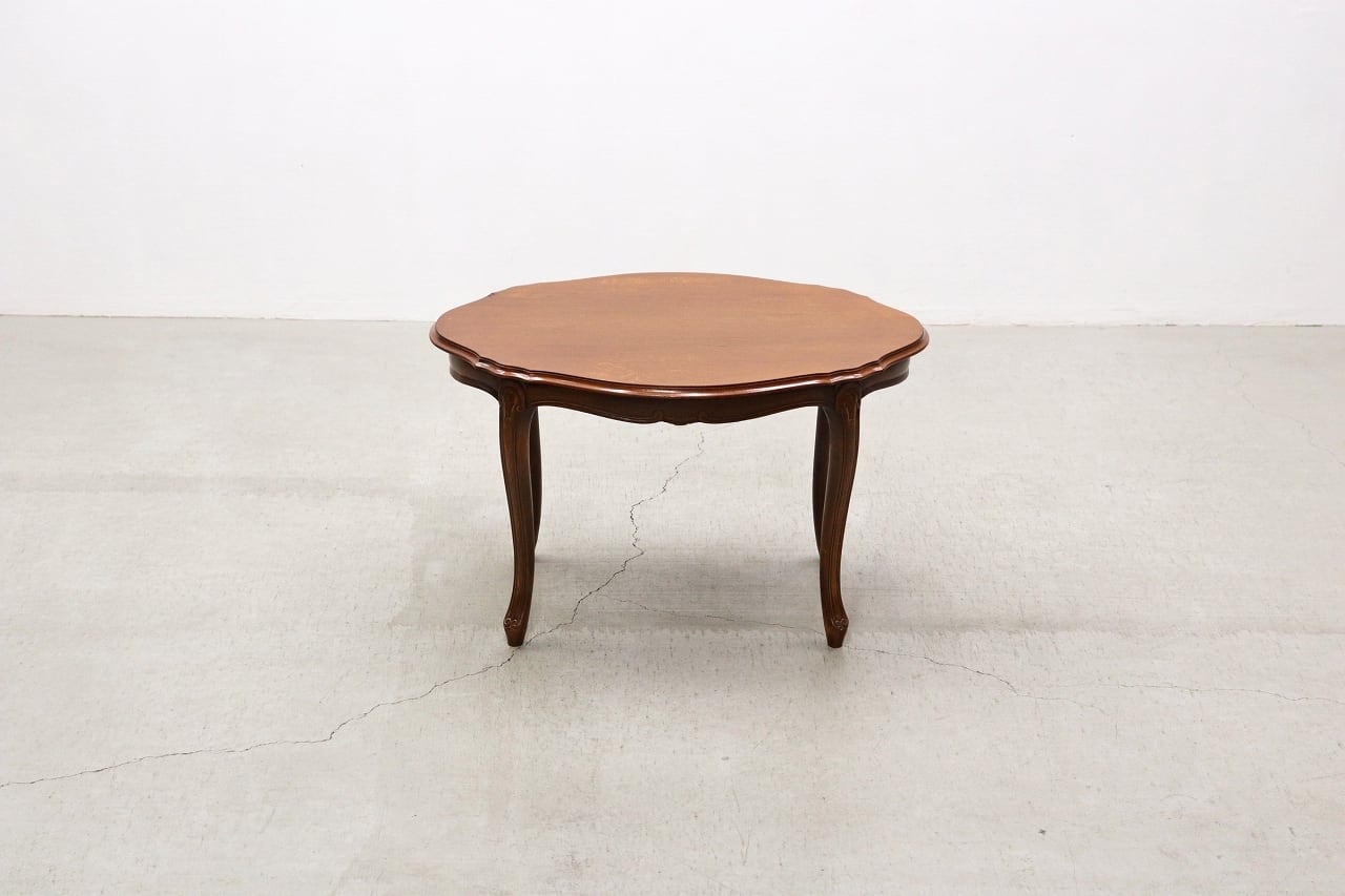 沼津店】ヴィンテージ クラシカル オーバル センターテーブル サイド