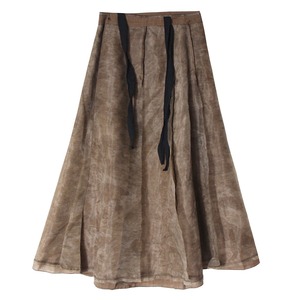 High Waist Brown Mesh SKIRT　a200727